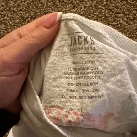 Jack by BB Dakota White Tee with Red and Green Logo - Picture 2 of 3